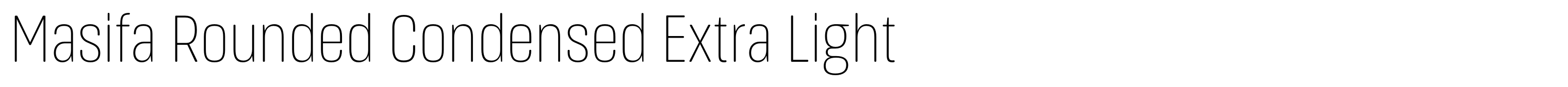Masifa Rounded Condensed Extra Light